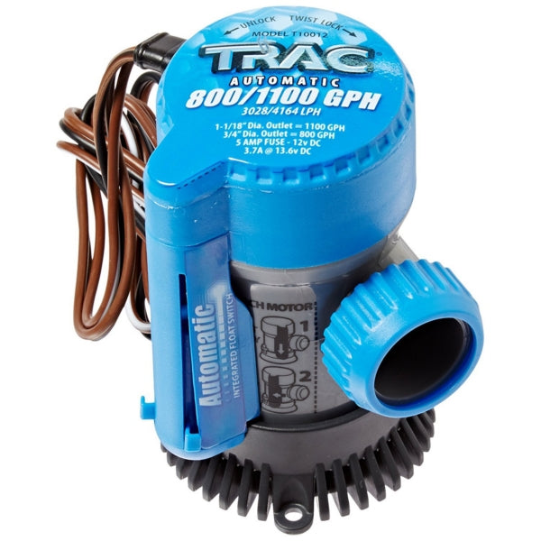TRACOUTDOOR PUMP BILGE AUTO 3/4" 1-1/8" 800-1100GHP 69311