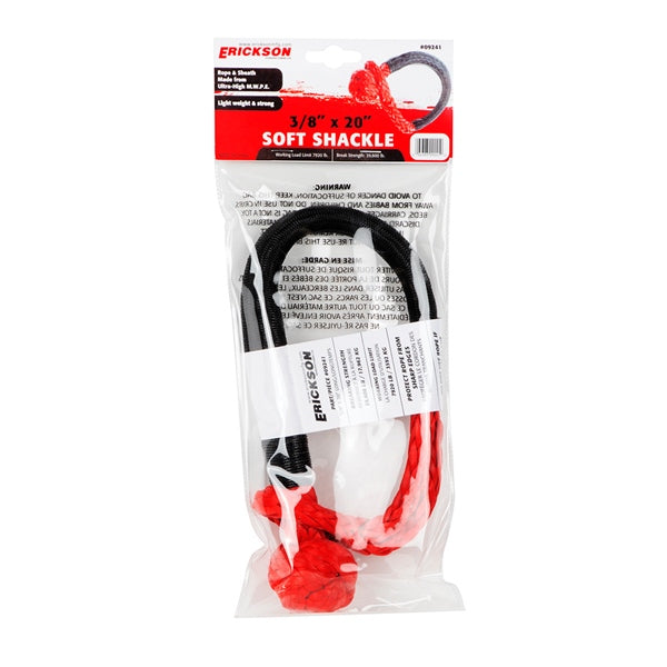 ERICKSON SHACKLE SOFT 3/8 X 20.8" W/UHMWPE SHEATH 09241