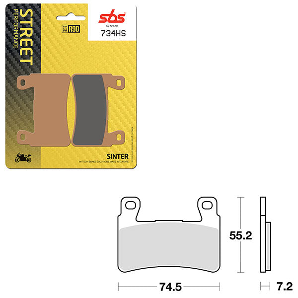 SBS PERFORMANCE HS SINTER BRAKE PAD  6250734100