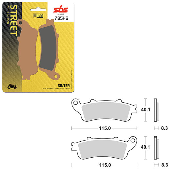 SBS PERFORMANCE HS SINTER BRAKE PAD  6250735100