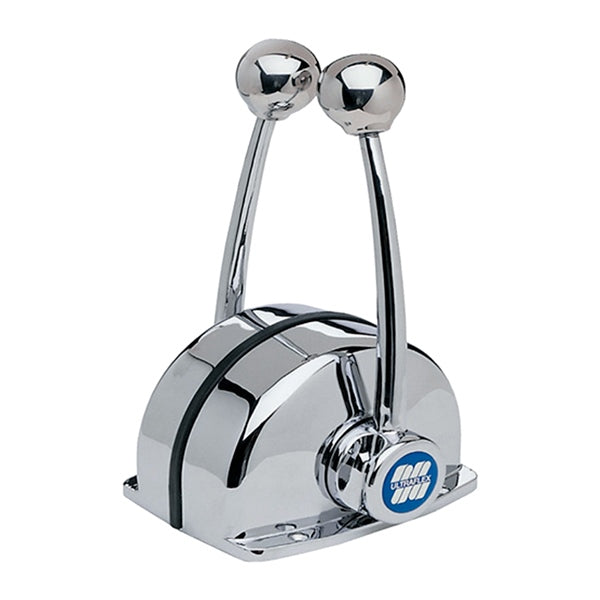 UFLEX DUAL LEVER BINNACLE CH W/CH KNOB UFLEX B-104S