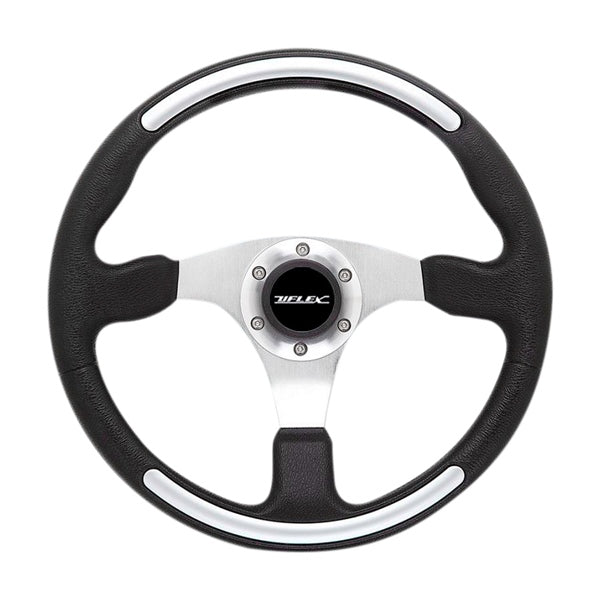 UFLEX GRIP BK SOFT W/SILVER 3SPOKE UFLEX SANTORINI-B/S