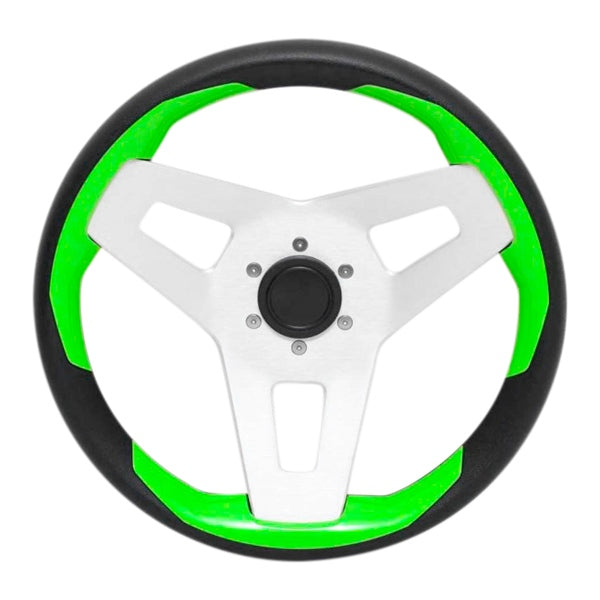 UFLEX GRIP GR/BK W/SILVER SPOKE W/O CAP LOREDAN G/S-NC