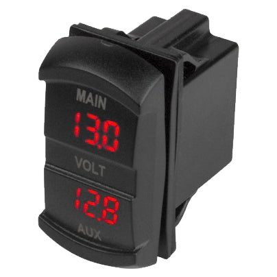 SEADOG SWITCH ROCKER VOLTMETER DUAL 10-48V 421636-1