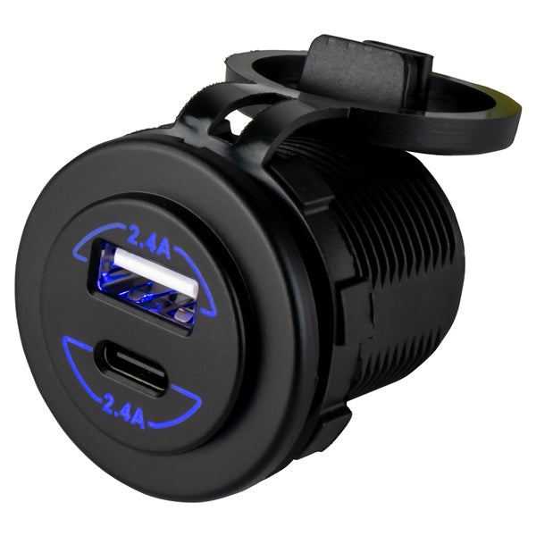 SEADOG SOCKET DUAL USB C/ USB A SEADOG 426516