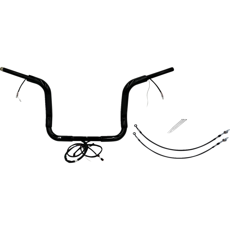 FAT BAGGERS INC HANDLEBAR KIT - POINTED TOP - 12" - BLACK 802512-B