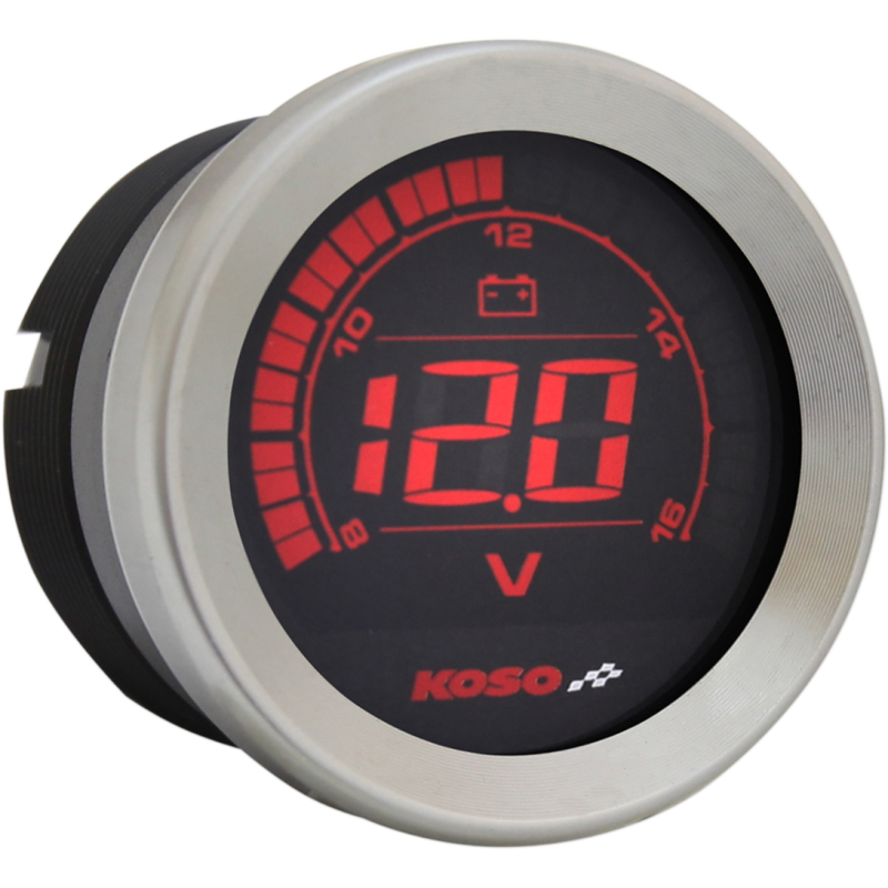 KOSO NORTH AMERICA VOLT METER HD 2" CHROME BA050300