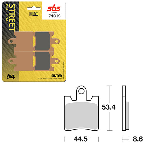 SBS PERFORMANCE HS SINTER BRAKE PAD  6250740100