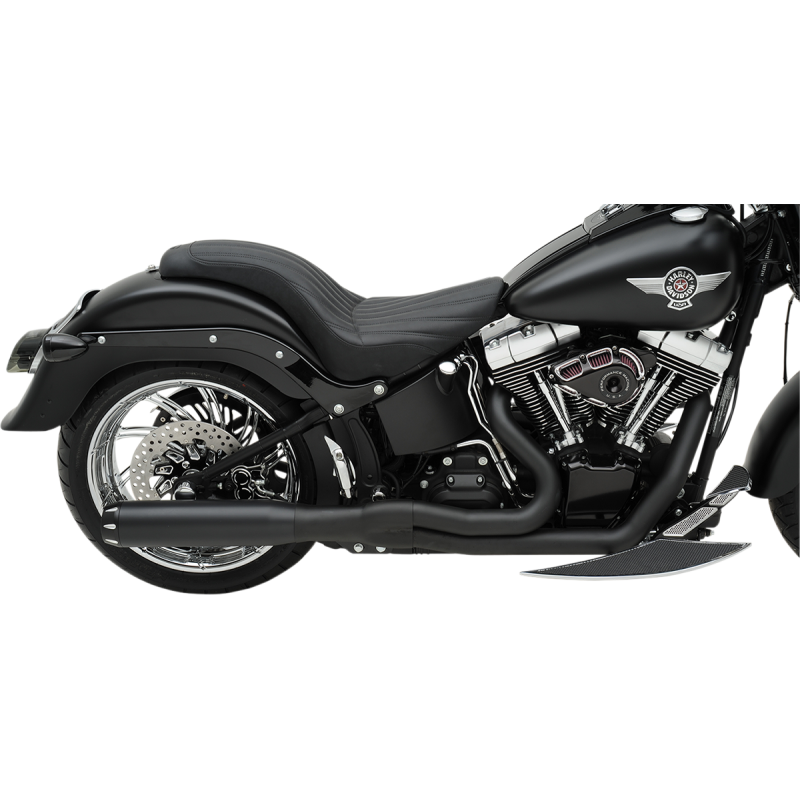 BASSANI XHAUST 86-17 SOFTAIL B1 POWER 2:1 FS BLACK 1S18RB