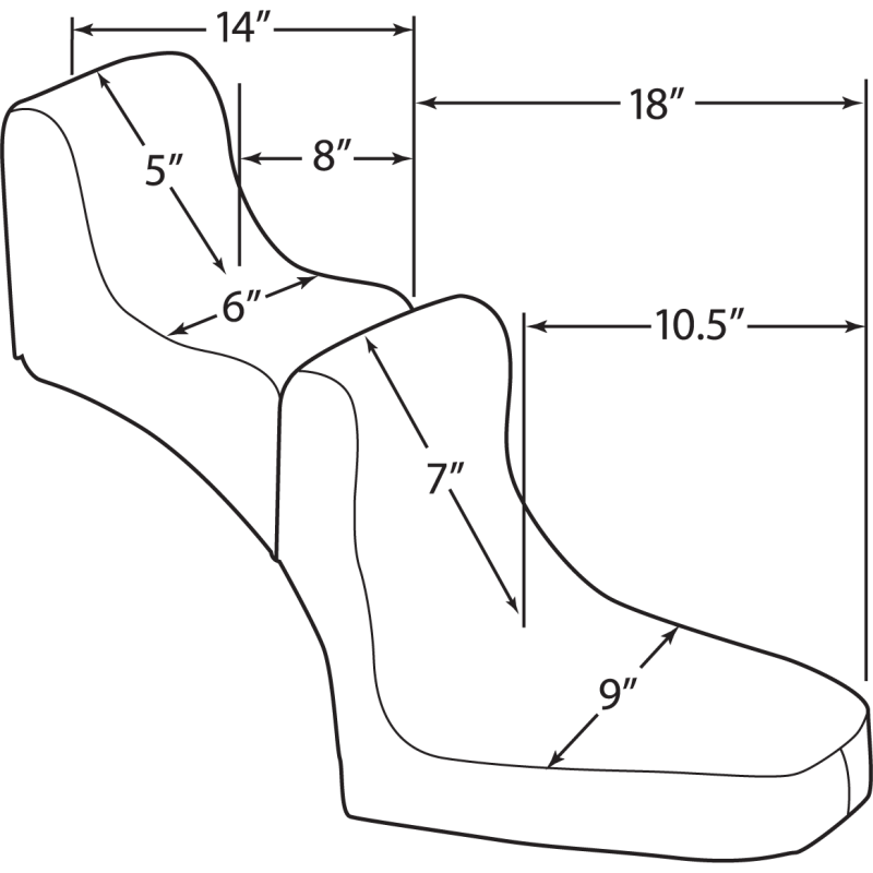 DRAG SPECIALTIES CUST/APPL SCORPION SOLO SEAT FRT DS-907740