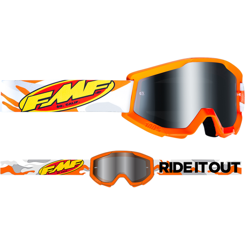 FMF FMF POWERCORE GOGGLE ASSAULT GREY - MIRROR SILVER LENS F-50051-00002