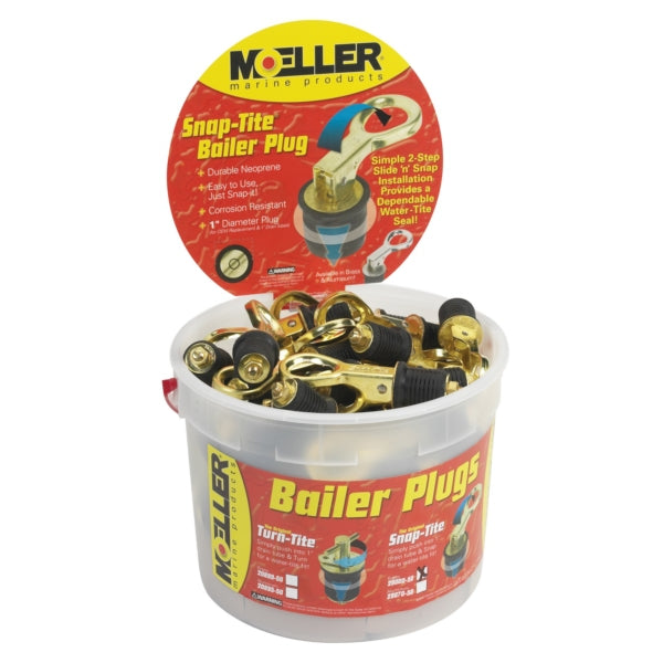 MOELLER DISPLAY PLUG SNAP-TITE BRASS 1" 029000-50