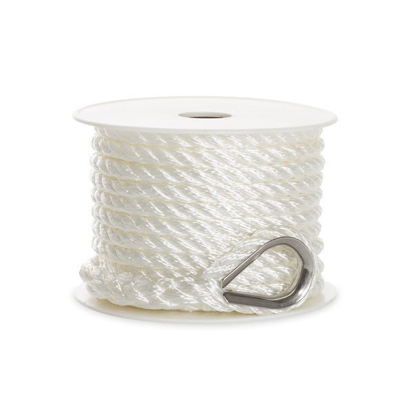KIMPEX ANCHOR LINE 3/8"X50 3 STRAND TWIST WH 52708