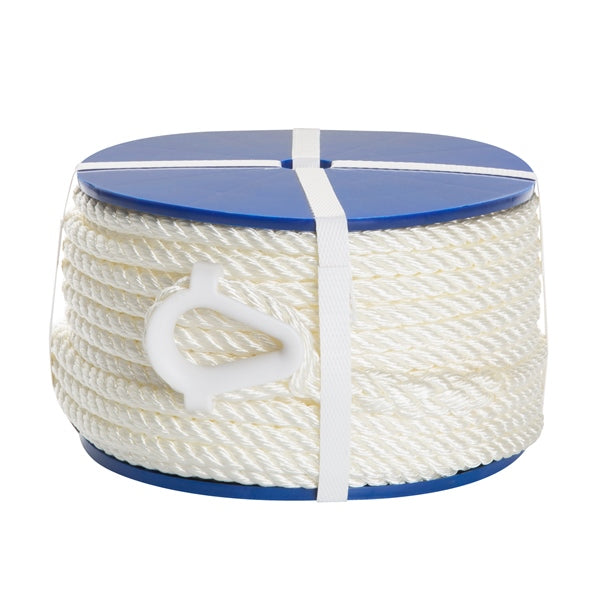 KIMPEX ANCHOR LINE 1/2"X150 3 STRAND TWIST WH 52715
