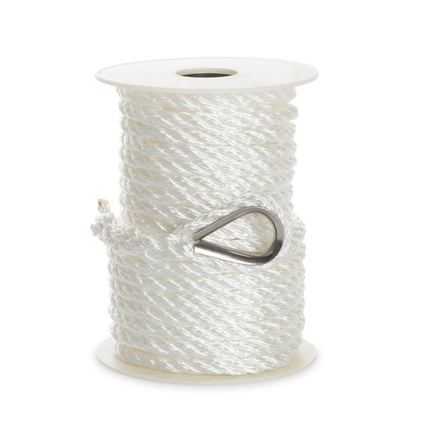 KIMPEX ANCHOR LINE 5/16"X50 3 STRAND TWIST WH 53400