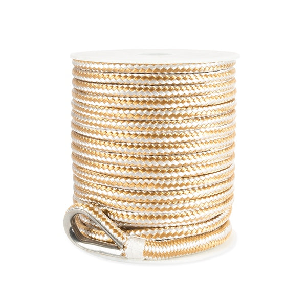 KIMPEX ANCHOR LINE 3/8"X100 DOUB BRAID GOL/WH 52726