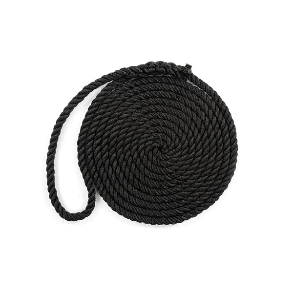 KIMPEX DOCK LINE 3/8"X20 3 STRAND TWIST NYL BK 52813