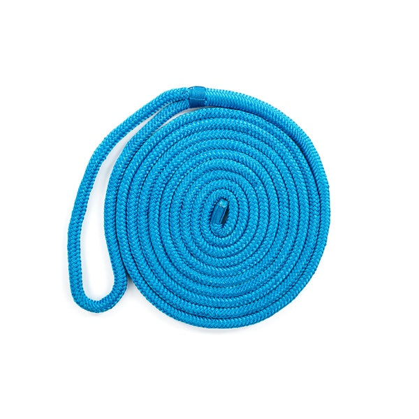 KIMPEX DOCK LINE 3/8"X15 DOUB BRAID NYL BL 52855