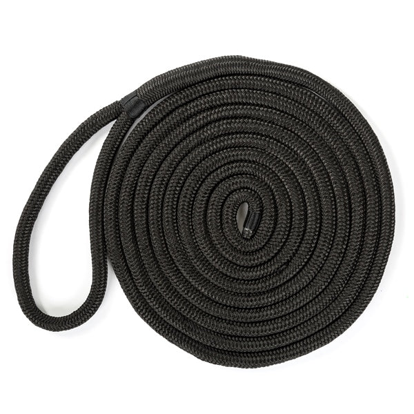 KIMPEX DOCK LINE 1/2"X20 DOUB BRAID NYL BK 52889