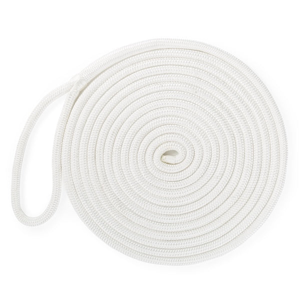 KIMPEX DOCK LINE 5/8"X30 DOUB BRAID NYL WH 748959