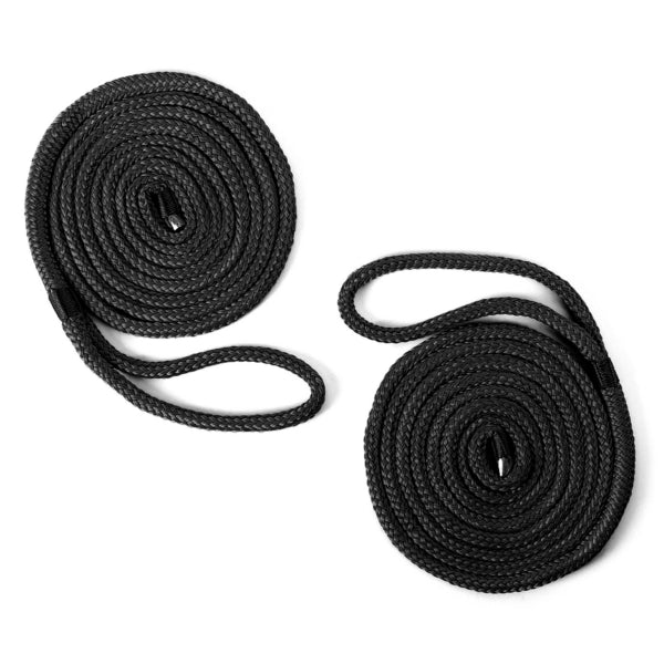 KIMPEX WHIP FENDER DOUBLE BRAID 1/4"X6  BK 53323