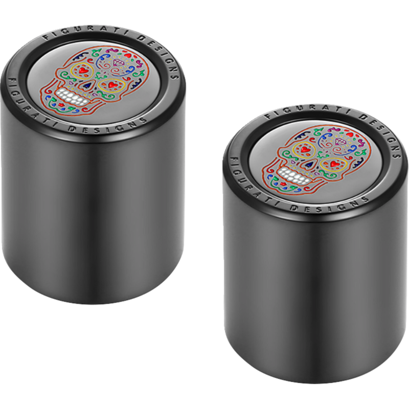 FIGURATI DESIGNS ND MAG DOCKING COVERS BLACK WITH SUGAR SKULL-27.2X32MM FD30-DC-27.2/32-BLK