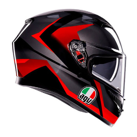 AGV K3 STRIGA BLACK/GREY/RED (L) 2118381001018L