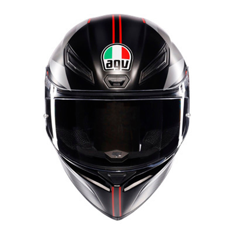 AGV K1 S LAP MATT BLACK/GREY/RED (L) 2118394017034L
