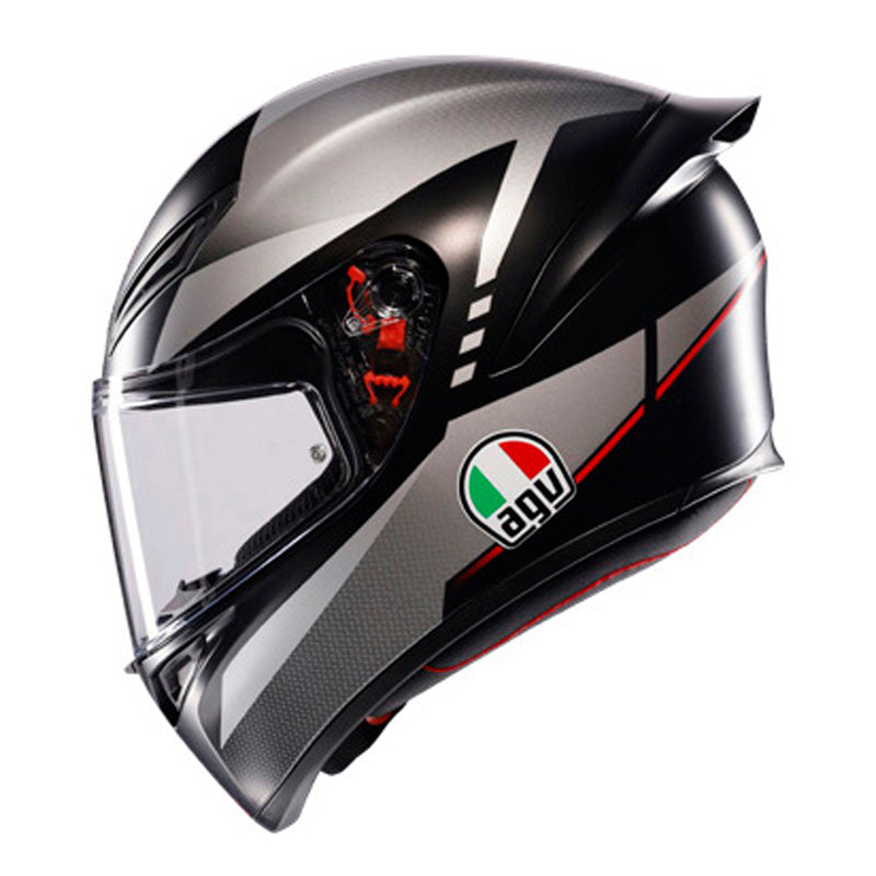 AGV K1 S LAP MATT BLACK/GREY/RED (L) 2118394017034L