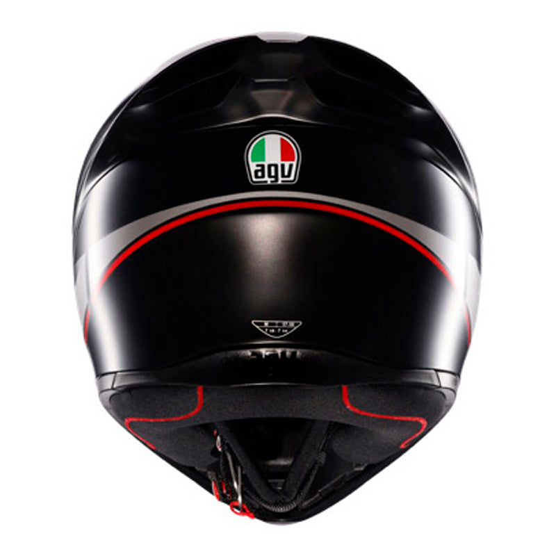 AGV K1 S LAP MATT BLACK/GREY/RED (L) 2118394017034L
