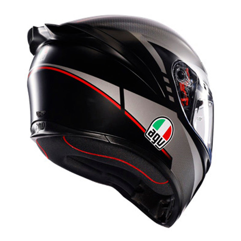 AGV K1 S LAP MATT BLACK/GREY/RED (L) 2118394017034L