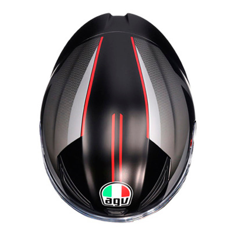 AGV K1 S LAP MATT BLACK/GREY/RED (L) 2118394017034L