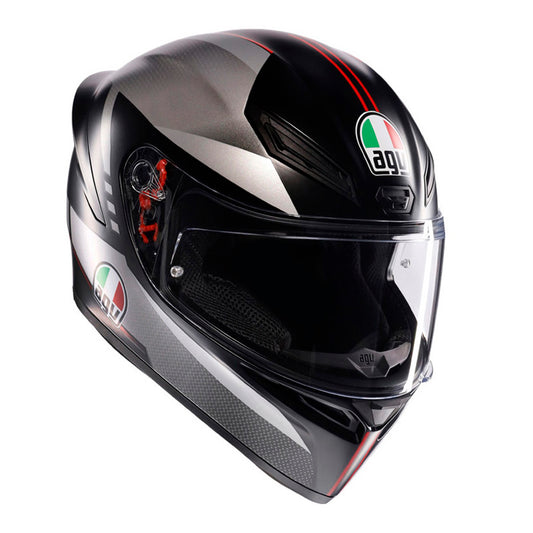 AGV K1 S LAP MATT BLACK/GREY/RED (L) 2118394017034L