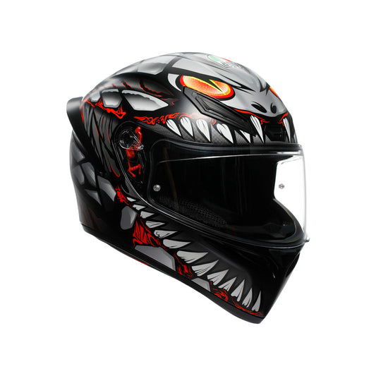 AGV K1 S LYZARD MATT BLACK/GREY/RED (M) 2118394017044M