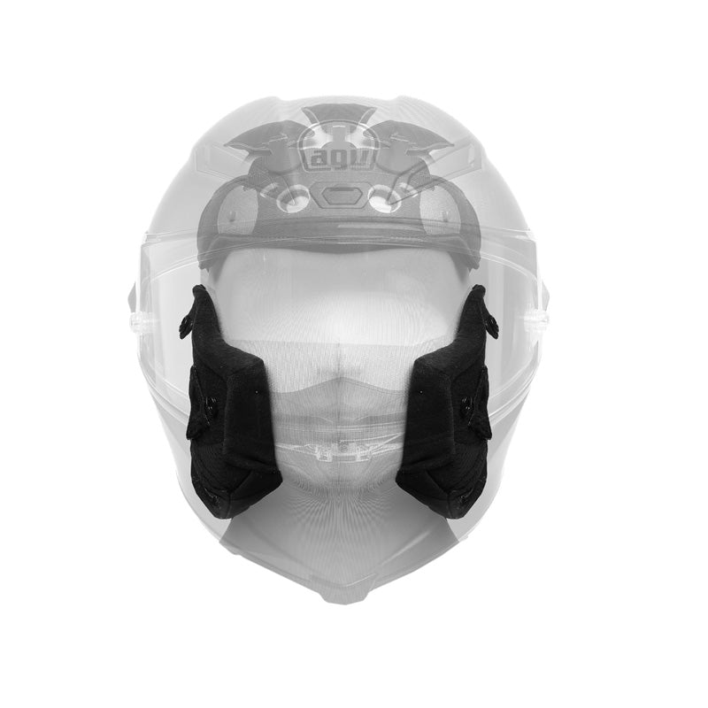 AGV AGV CHEEK PADS PISTA GP RR XS BLK/RED 20KIT60301001XS