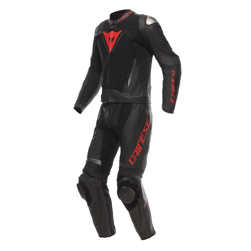 DAINESE DEMON SPRINT PERF 2PC LEATHER SUIT BLACK/RED 50 15100131-H43-50