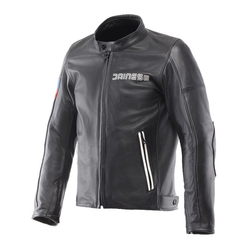 DAINESE LEGGENDA PERF. LEATHER JACKET BLACK 50 15300127-001-50