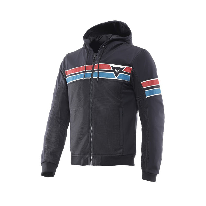 DAINESE VINTEDGE AIR TEX JACKET BLACK/ICE/RED 50 17300072-P39-50