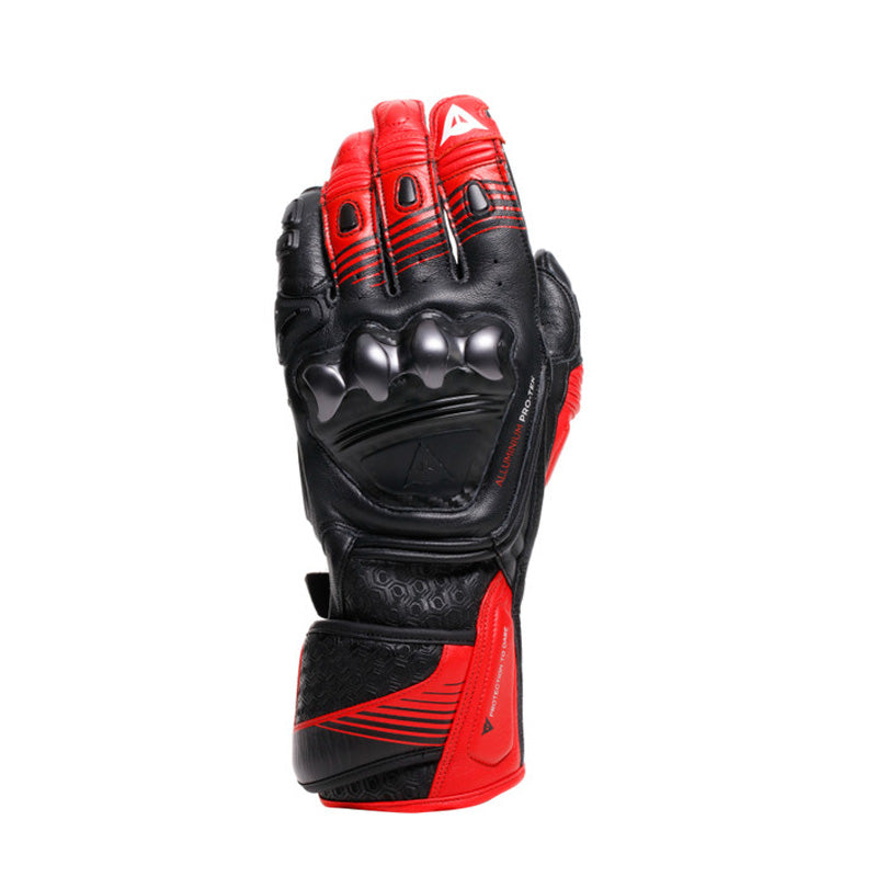 DAINESE FIERO METAL GLOVES BLACK/RED LAVA/WHITE L 18100025-A77-L