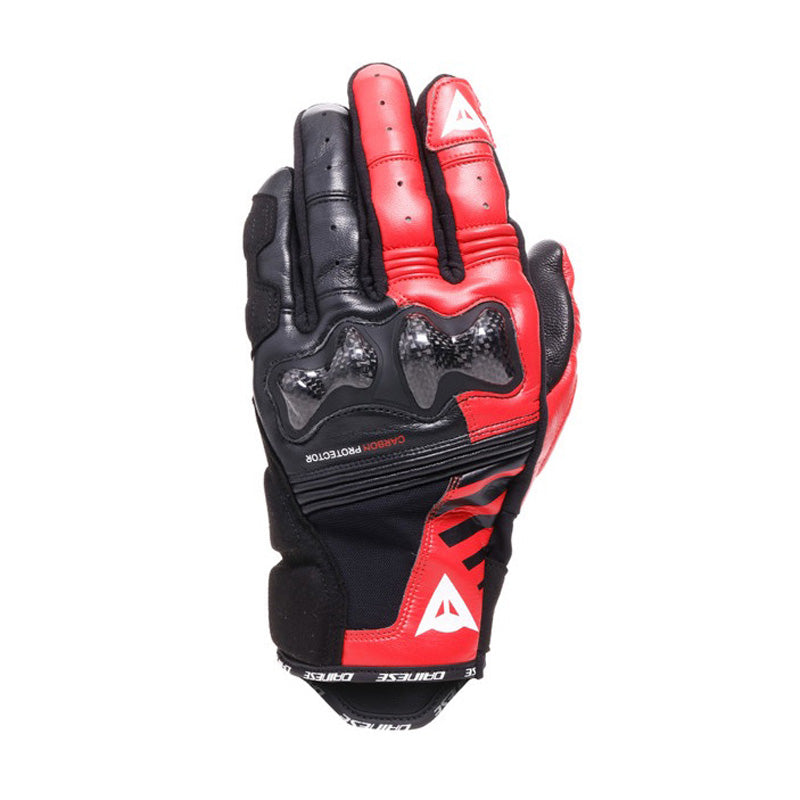 DAINESE REACTO CARBON SHORT GLOVES BLACK/RED LAVA L 18100049-B78-L