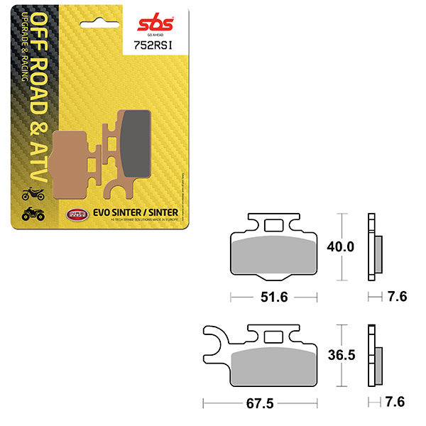 SBS EVO SINTER BRAKE PAD  6280752100