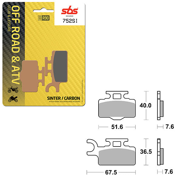 SBS ATV/UTV SINTER BRAKE PAD  6240752100