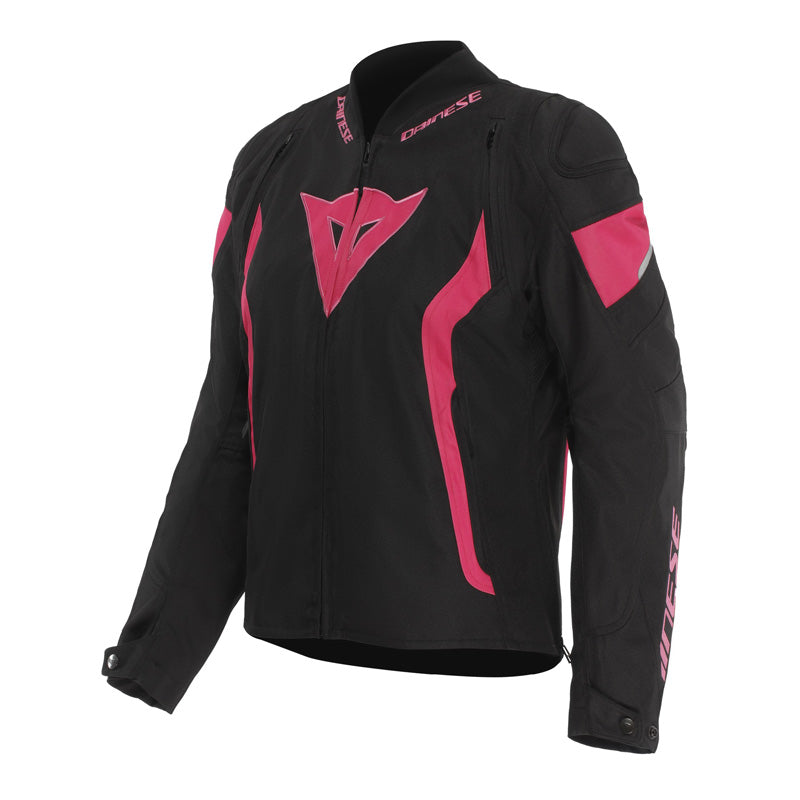 DAINESE AVRO 5 TEX JACKET WOMAN BLACK/FLUO PINK 50 17300057-41R-50
