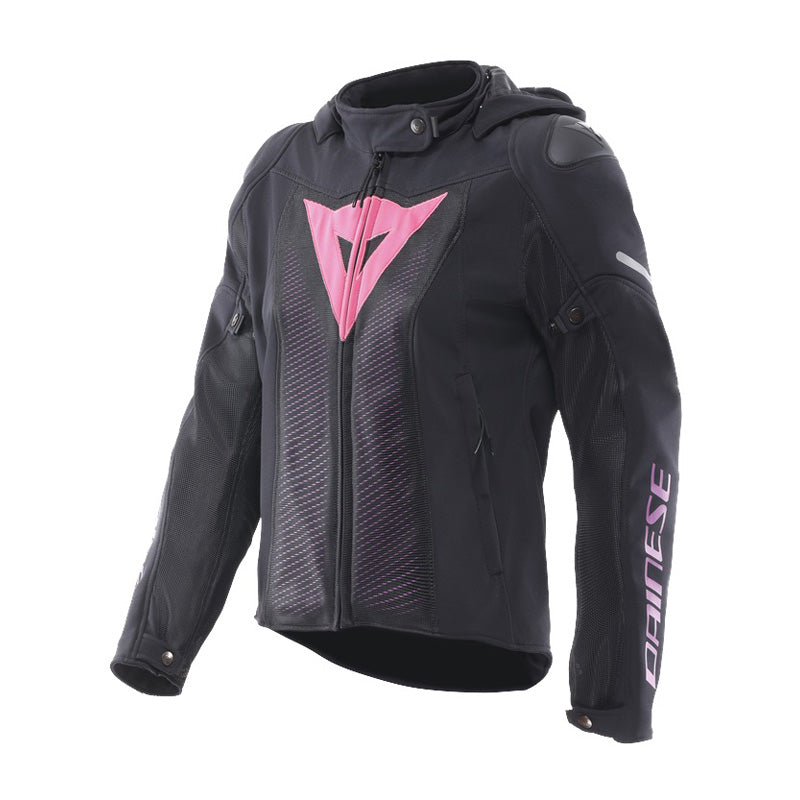 DAINESE SUPER SPRINT AIR TEX JACKET WMN BLACK/PINK 50 17300037-75R-50