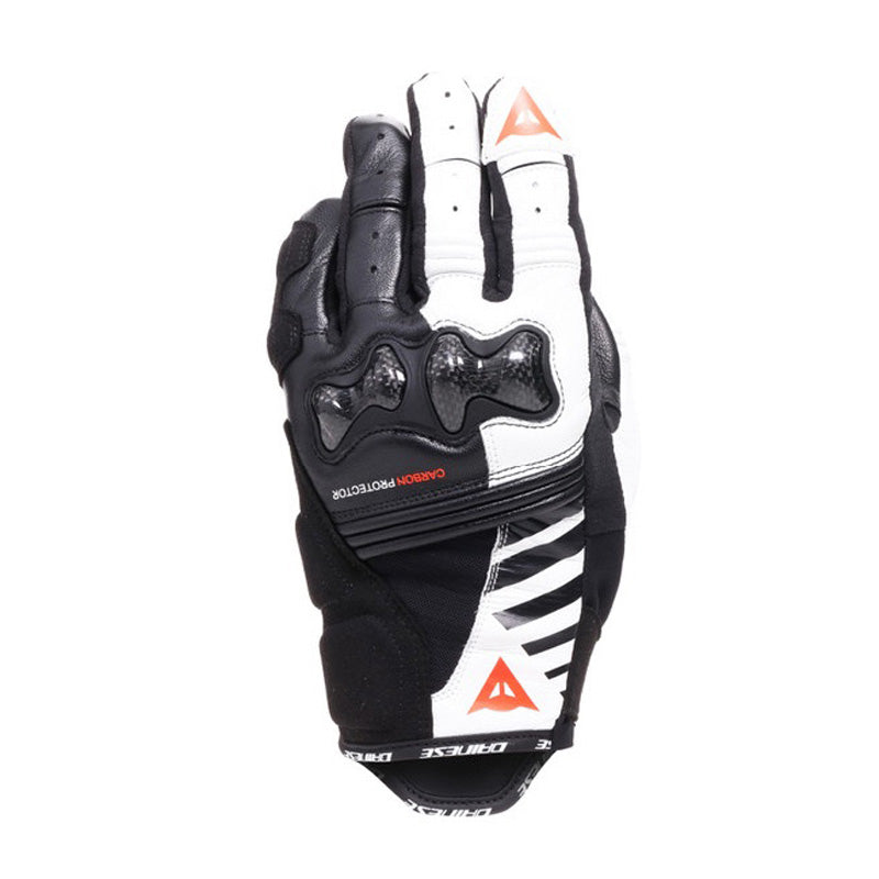 DAINESE REACTO CARBON SHRT GLVS WMN BLK/WHT/FLUO RED L 18100050-N32-L