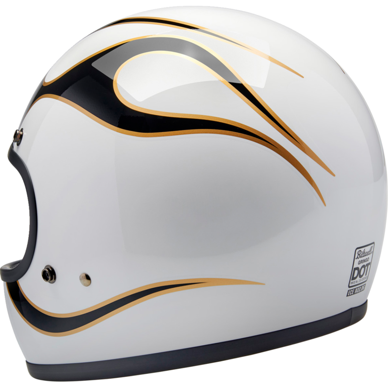 BILTWELL GRINGO WHITE/BLACK FLAME SM 1002-561-502