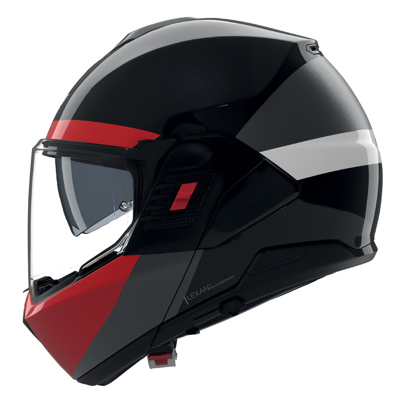 NOLAN N120-1 BLOCCO BLACK/RED/WHITE L N1F001850357L