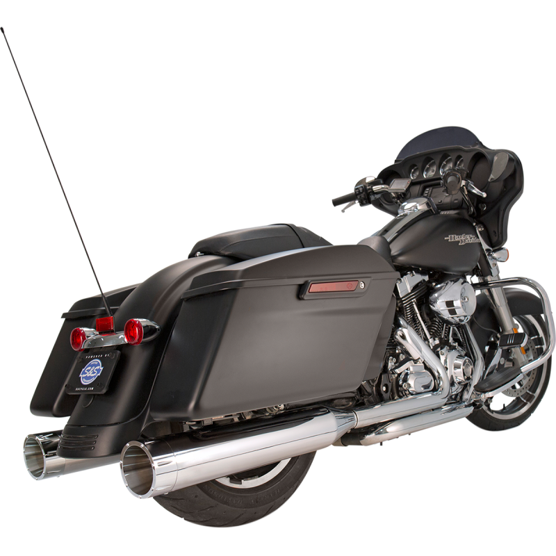 S&S CYCLE 95-16 FLHT MUFFLERS 4.5" CHR/TRACR 550-0624