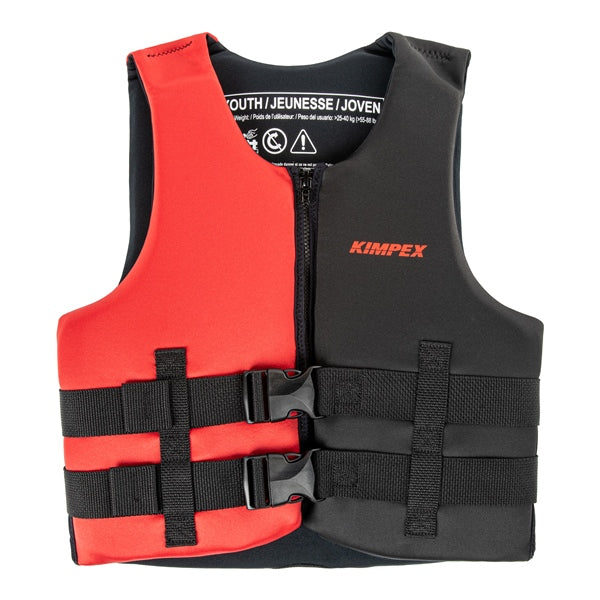 KIMPEX LIFE JACKET NEOPRENE YTH RD/BK 323Y