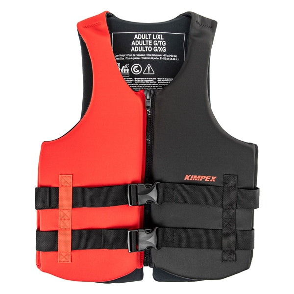 KIMPEX LIFE JACKET NEOPRENE L/XL RD/BK 320L/XL